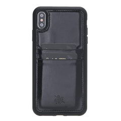 Funda tipo billetera de cuero Capri Snap On para iPhone XS Max