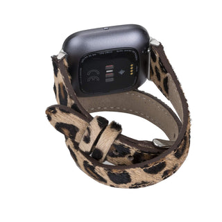 Serena Leather Double Wrap Watch Band for Fitbit Versa