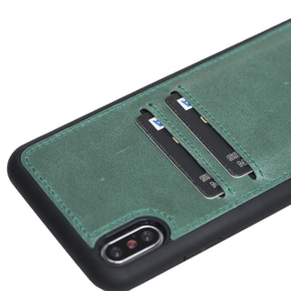 Funda tipo billetera de cuero Capri Snap On para iPhone XS Max