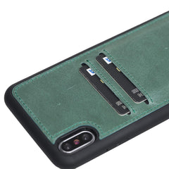 Funda tipo billetera de cuero Capri Snap On para iPhone XS Max