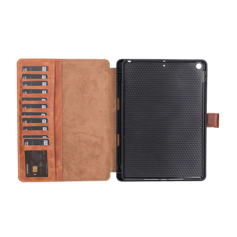 Funda tipo billetera de cuero Parma para iPad 10.2 2020