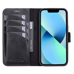 Funda tipo billetera de cuero desmontable con bloqueo RFID Ravenna para iPhone 13 Pro