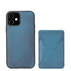 Messa RFID Blocking Leather Case for iPhone 12 Pro with a Detachable Wallet