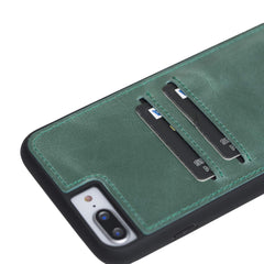 Funda tipo billetera de cuero Capri Snap On para iPhone 7 Plus