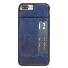 Funda tipo billetera de cuero Pisa Snap On con soporte para iPhone 8 Plus