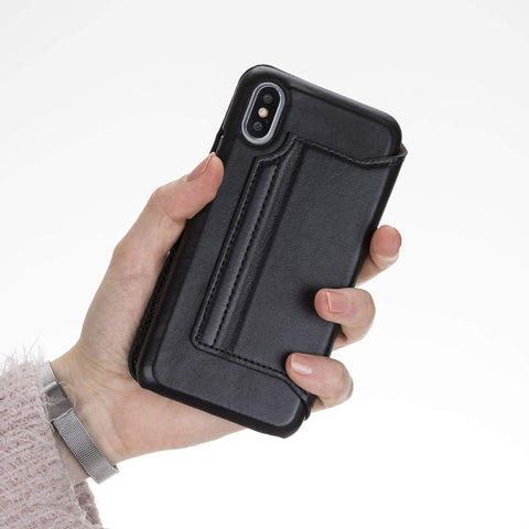 Venice RFID Blocking Leather Wallet Stand Case for iPhone X