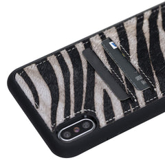 Funda tipo billetera de cuero Capri Snap On para iPhone XS Max
