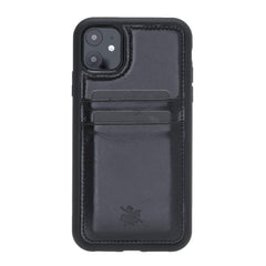 Funda tipo billetera de cuero Capri Snap On para iPhone 11