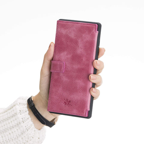 Verona Funda tipo billetera delgada de cuero con bloqueo RFID para Samsung Galaxy Note 10 Plus