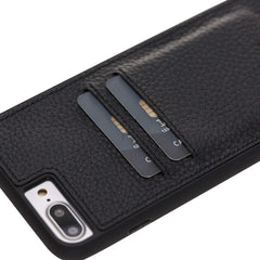 Funda tipo billetera de cuero Capri Snap On para iPhone 7 Plus