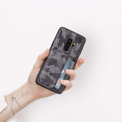 Funda tipo billetera de cuero Pisa Snap On con soporte para Samsung Galaxy S9 Plus