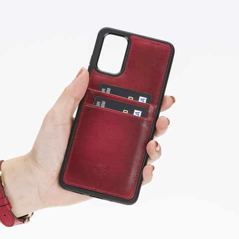 Funda tipo billetera de cuero Capri Snap On para Samsung Galaxy S20 Plus