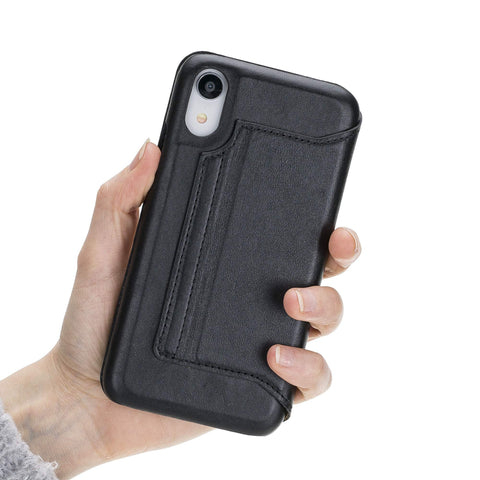 Estuche tipo billetera de cuero con bloqueo RFID Venice para iPhone XR