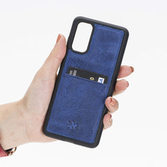 Funda tipo billetera de cuero Capri Snap On para Samsung Galaxy S20