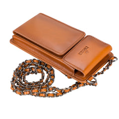 Bolso para teléfono Vittoria Universal Slim tipo bandolera de cuero 