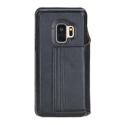 Estuche tipo billetera de cuero con bloqueo RFID Venice para Samsung Galaxy S9