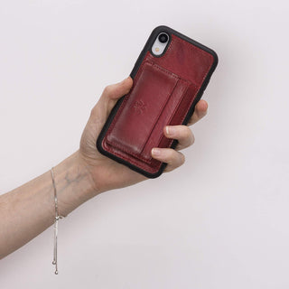 Pisa Snap On Leather Wallet Case with Stand for iPhone XR