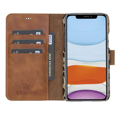 Funda tipo billetera de cuero con bloqueo RFID Florence para iPhone 11 Pro