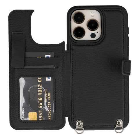 Fermo Leather Crossbody Wallet Phone Case for iPhone 15 Pro Max