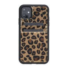 Funda tipo billetera de cuero Capri Snap On para iPhone 11