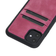 Funda tipo billetera de cuero Capri Snap On para iPhone 11