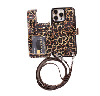 Fermo Leather Crossbody Wallet Phone Case for iPhone 15 Pro Max