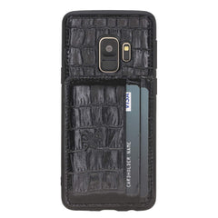 Funda tipo billetera de cuero Pisa Snap On con soporte para Samsung Galaxy S9