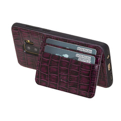 Funda tipo billetera de cuero Pisa Snap On con soporte para Samsung Galaxy S9 Plus