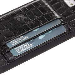 Funda tipo billetera de cuero Pisa Snap On con soporte para iPhone 8 Plus