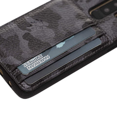Funda tipo billetera de cuero Pisa Snap On con soporte para Samsung Galaxy S9 Plus