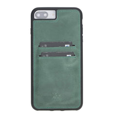Funda tipo billetera de cuero Capri Snap On para iPhone 7 Plus