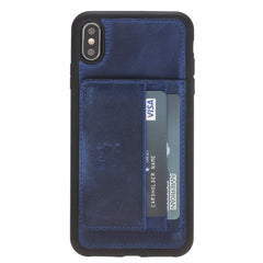 Funda tipo billetera de cuero Pisa Snap On con soporte para iPhone XS Max