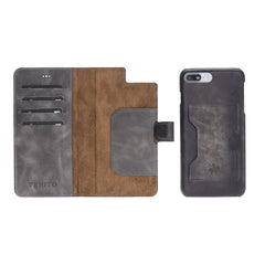 Funda tipo billetera de cuero con bloqueo RFID Florence para iPhone 7 Plus