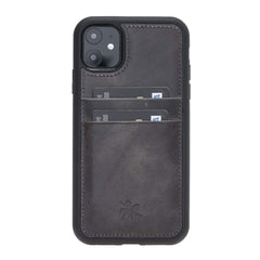 Funda tipo billetera de cuero Capri Snap On para iPhone 11