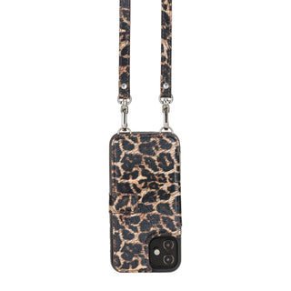 Fermo Funda de cuero para teléfono con billetera cruzada para iPhone 12 Mini