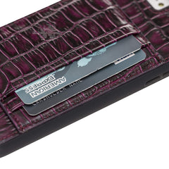 Funda tipo billetera de cuero Pisa Snap On con soporte para iPhone 8 Plus