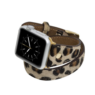 Correa de cuero Savona de doble envoltura para Apple Watch