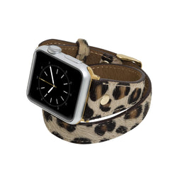 Correa de cuero Savona de doble envoltura para Apple Watch