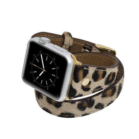 Savona Leather Double Wrap Band Strap for Apple Watch