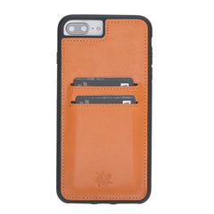 Funda tipo billetera de cuero Capri Snap On para iPhone 7 Plus