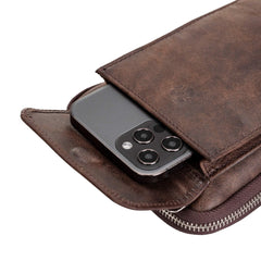 Ferrara Unisex Crossbody Leather Phone Purse