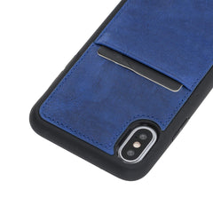 Funda tipo billetera de cuero Capri Snap On para iPhone X
