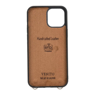 Fermo Funda de cuero para teléfono con billetera cruzada para iPhone 12 Mini