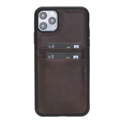 Funda tipo billetera de cuero Capri Snap On para iPhone 11 Pro Max