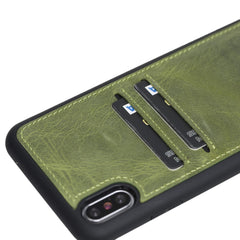 Funda tipo billetera de cuero Capri Snap On para iPhone XS Max