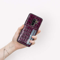 Funda tipo billetera de cuero Pisa Snap On con soporte para Samsung Galaxy S9 Plus