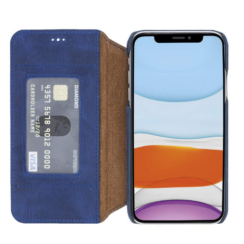 Estuche tipo billetera de cuero con bloqueo RFID Venice para iPhone XR