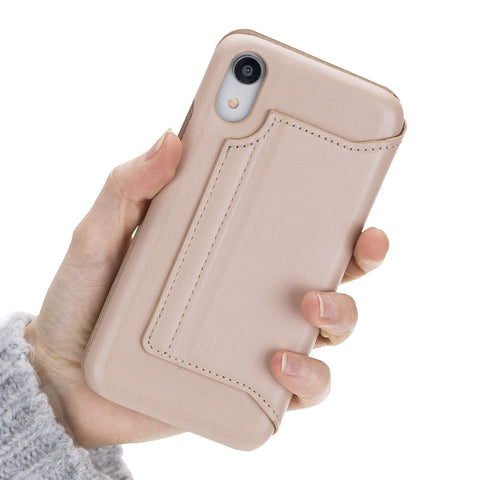 Estuche tipo billetera de cuero con bloqueo RFID Venice para iPhone XR