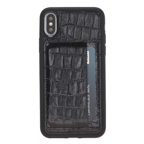 Pisa Snap On Leather Wallet Case with Stand for iPhone X