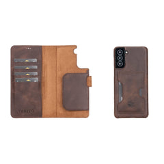 Funda tipo billetera de cuero con bloqueo RFID Florence para Samsung Galaxy S21 Plus